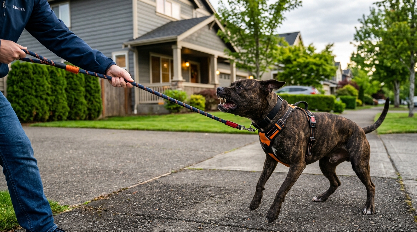 A snarling dog illustrating the strict liability rules of the california dog bite law.