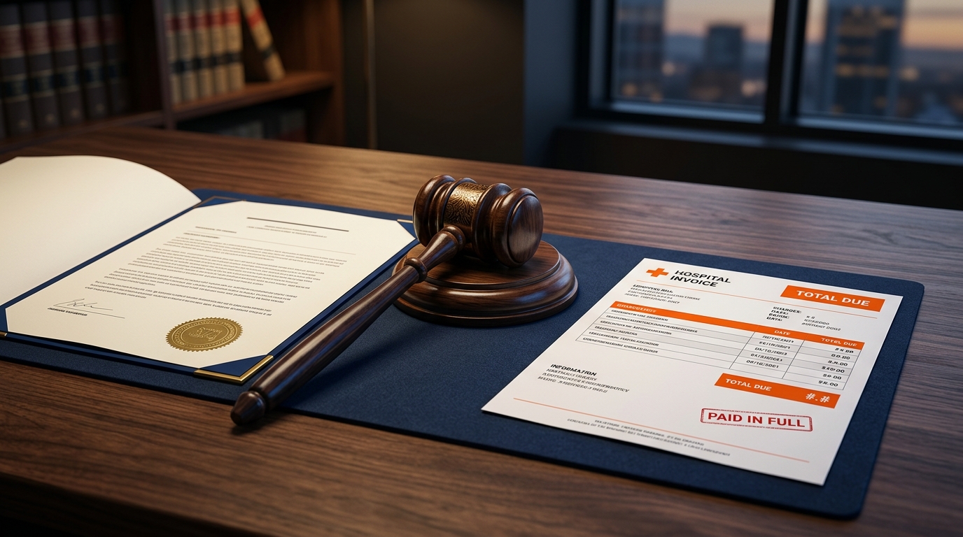 A legal document resting on a desk next to a judge's gavel representing the california dog bite law.